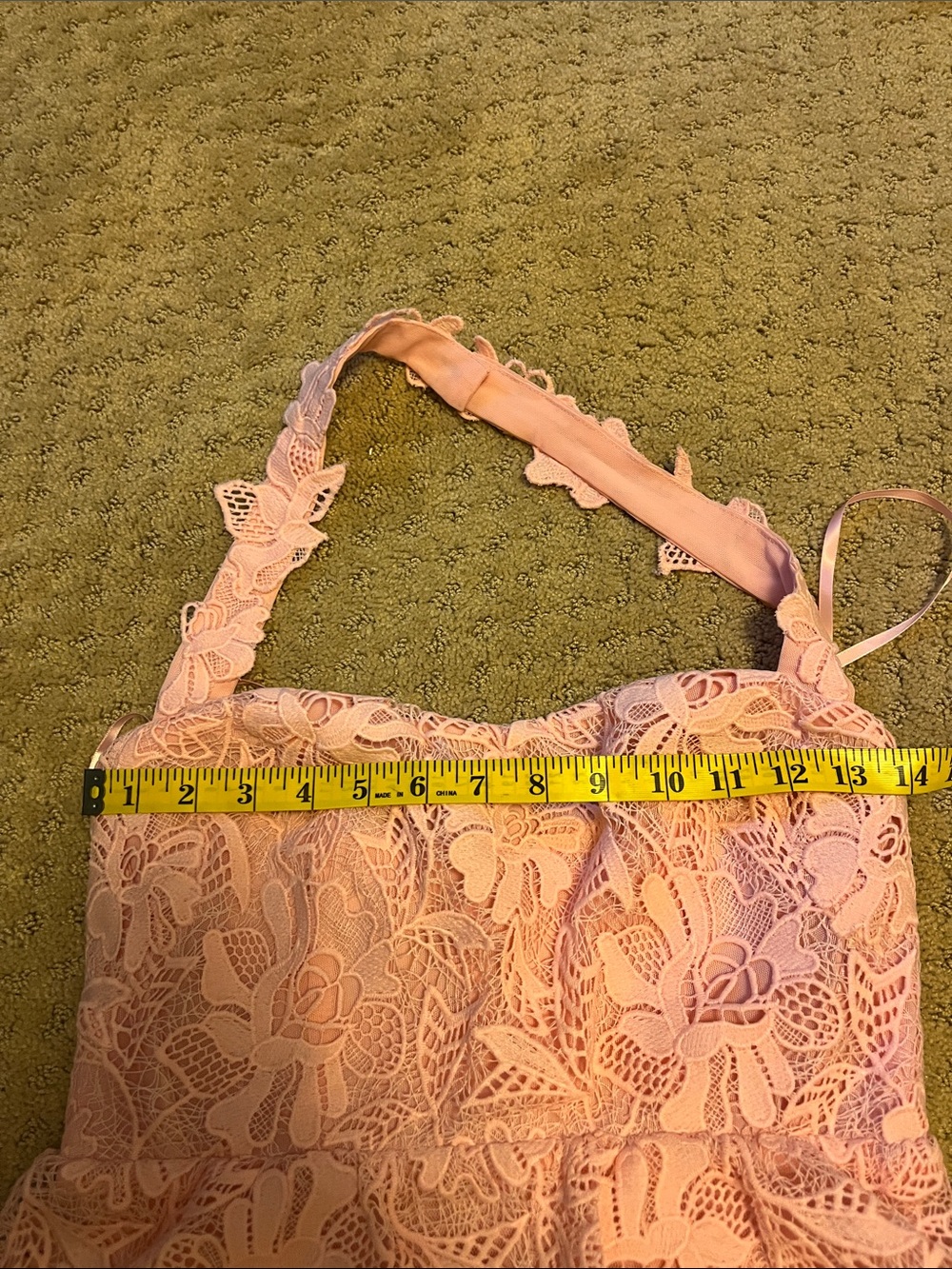 NWT Anthropologie BHLDN pink lace mini dress - STUNNING - Picture 17 of 17